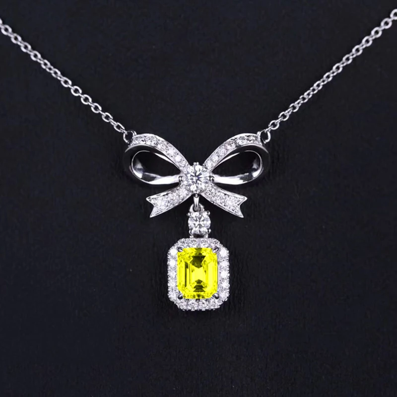 Foydjew High End Jewelry Imitation Natural Yellow Diamond Bow Pendant Female Color Diamond Inlaid Morgan Zircon Necklace Jewelry
Foydjew High End Jewelry Imitation Natural Yellow Diamond Bow Pendant Female Color Diamond Inlaid Morgan Zircon Necklace Jewelry