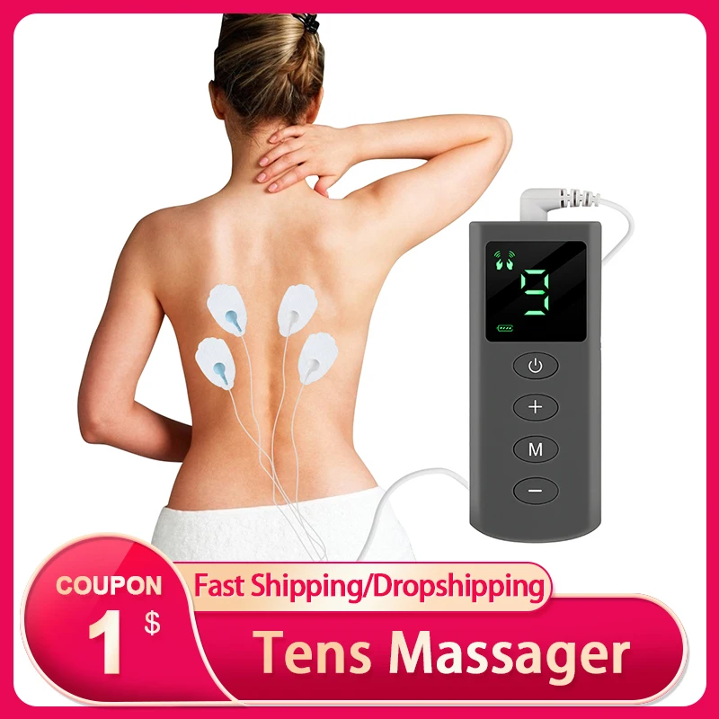 Tens Massager with 4 Electrode Pad 4 Modes 9 Intensity EMS Muscle Stimulation Electroestimulador for Pain Relief Massage Machine
Tens Massager with 4 Electrode Pad 4 Modes 9 Intensity EMS Muscle Stimulation Electroestimulador for Pain Relief Massage Machine