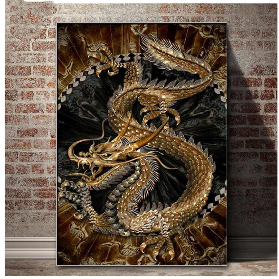 New diamond embroidery Chinese golden dragon wall art 5D DIY full diamond painting square round drill 3d rhinestone mosaic
New diamond embroidery Chinese golden dragon wall art 5D DIY full diamond painting square round drill 3d rhinestone mosaic