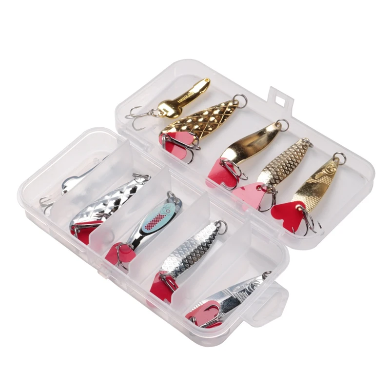Fishing Spoons Metal Lures Kit with Hook Hard Fishing Lures Sequin Baits for Trout Panfish Bass Fishing Gear
Fishing Spoons Metal Lures Kit with Hook Hard Fishing Lures Sequin Baits for Trout Panfish Bass Fishing Gear