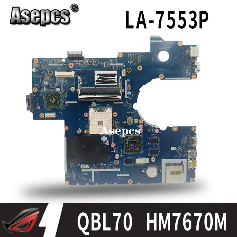 K73TA материнская плата QBL70 HM7670M для For Asus K73T X73T LA 7553P K73TK R73T ноутбука