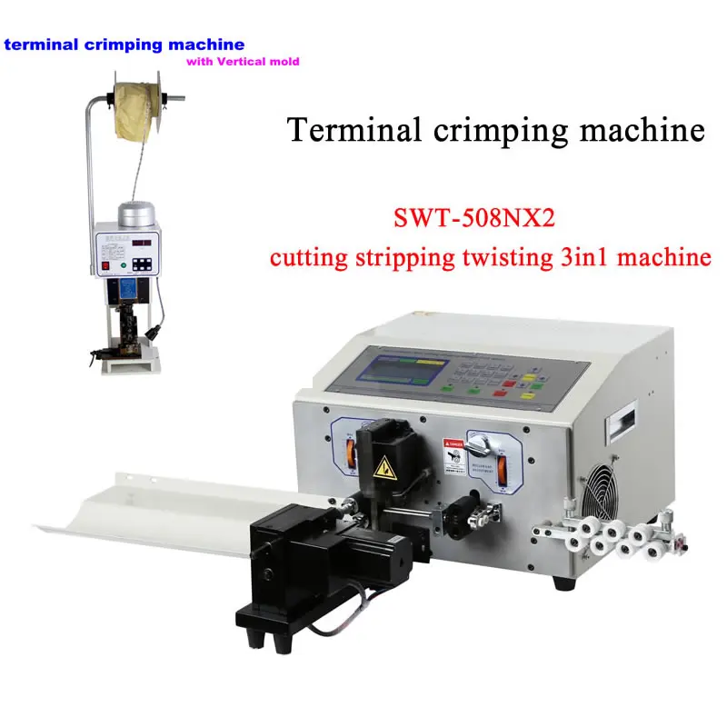 Automatic wire stripping cutting twisting machine with automatic terminal crimping machine tool kit with knife 220V 110V
Automatic wire stripping cutting twisting machine with automatic terminal crimping machine tool kit with knife 220V 110V