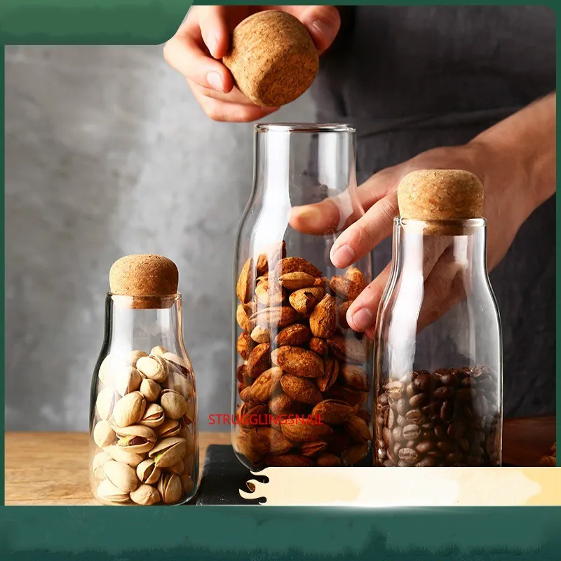 Food Storage Glass Jar No Lead Kitchen Storage Bottle Sealed Cans with Cover Large Capacity Candy Glass Jars Tea Box 
Food Storage Glass Jar No Lead Kitchen Storage Bottle Sealed Cans with Cover Large Capacity Candy Glass Jars Tea Box