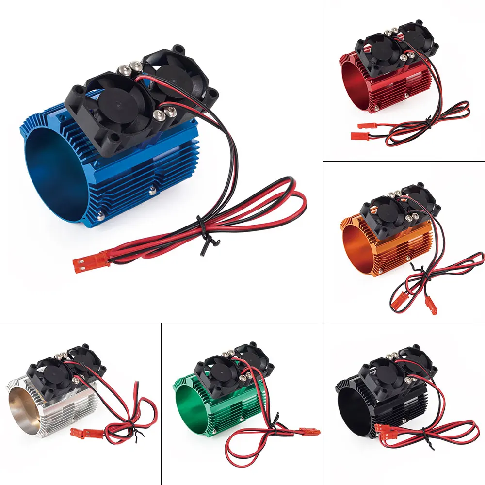 41-43MM Dual Fan Motor Radiator Heat Sink for High Speed 1/8 1/10 RC Crawler Car SUMMIT E-REVO Upgrade Accessories 
41-43MM Dual Fan Motor Radiator Heat Sink for High Speed 1/8 1/10 RC Crawler Car SUMMIT E-REVO Upgrade Accessories