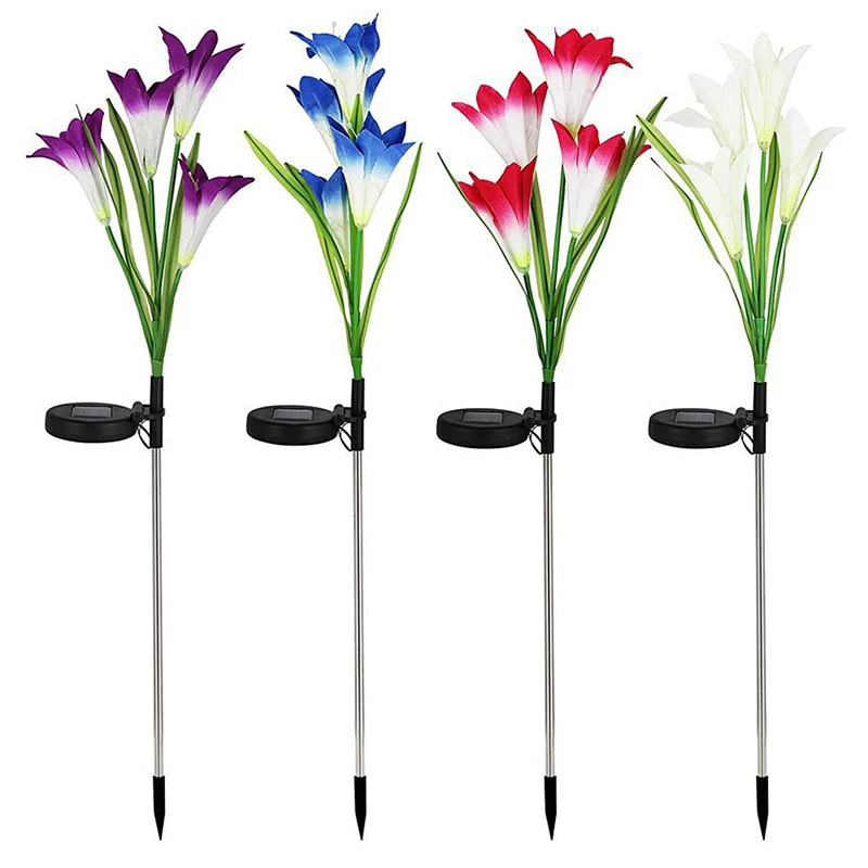 Solar Garden Lights Solar Lily Flower Lights Multi-Color Changing Landscape Lighting Outdoor Solar Ground Lights
Solar Garden Lights Solar Lily Flower Lights Multi-Color Changing Landscape Lighting Outdoor Solar Ground Lights