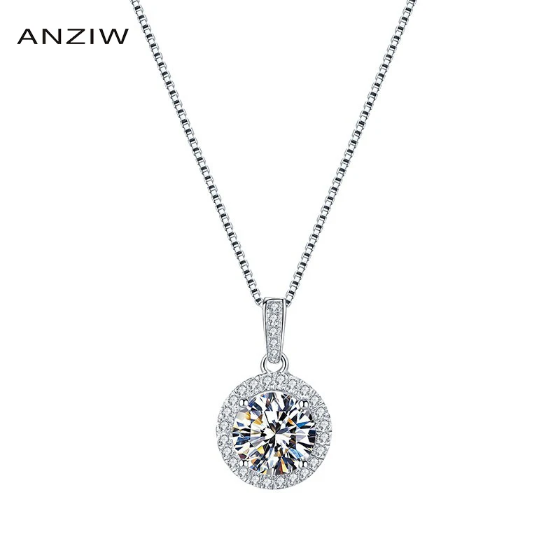 ANZIW Silver Plating Round Cut Necklace 6.5mm Created SONA Diamond Classic Pendant Necklace For Women Jewelry Gifts
ANZIW Silver Plating Round Cut Necklace 6.5mm Created SONA Diamond Classic Pendant Necklace For Women Jewelry Gifts