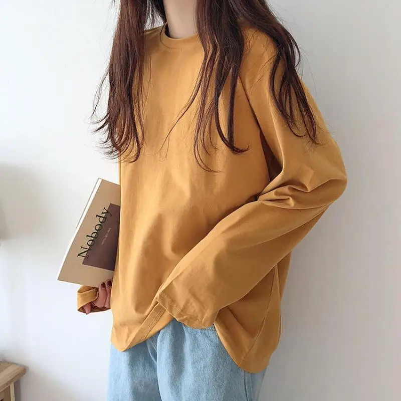 Spring and autumn new female loose Harajuku wind hole solid color long-sleeved t-shirt female student bottoming shirt top
Spring and autumn new female loose Harajuku wind hole solid color long-sleeved t-shirt female student bottoming shirt top