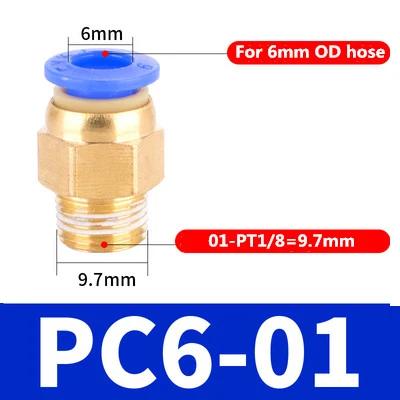 5pcs/lot 3D Printer Parts PC4-01/PC6-01 Quick connector Pneumatic Fittings Connector 4*2 Feeding PTFE for E3D V6 1.75mm
5pcs/lot 3D Printer Parts PC4-01/PC6-01 Quick connector Pneumatic Fittings Connector 4*2 Feeding PTFE for E3D V6 1.75mm