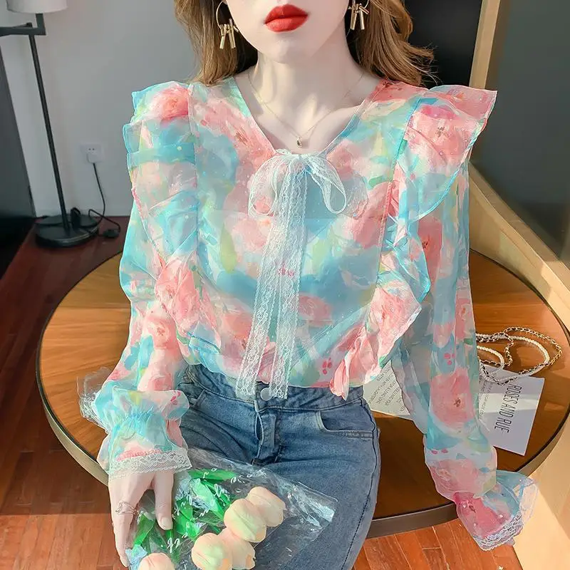 Blouse Women Casual Super Fairy Chiffon Shirt Women's Autumn 2021 New Lace Series Wide Loose Long Sleeve Chic Top Clothing
Blouse Women Casual Super Fairy Chiffon Shirt Women's Autumn 2021 New Lace Series Wide Loose Long Sleeve Chic Top Clothing