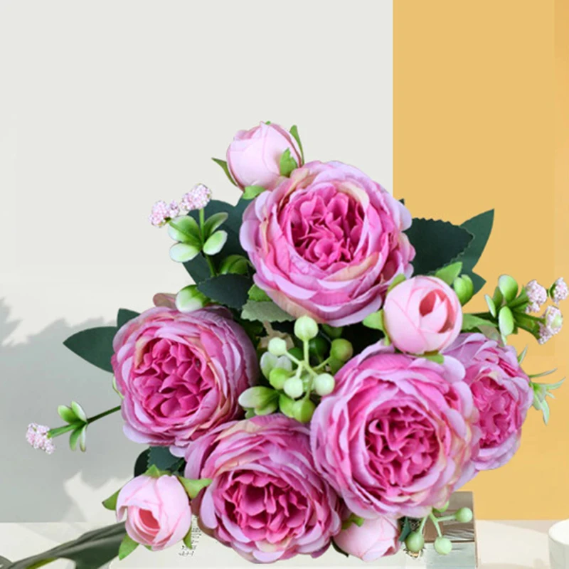 Artificial Flowers Retro Silk Rose Bouquet Hydrangea Peony Vintage Bride Holding Fake Flower Home Wedding Decoration Accessories
Artificial Flowers Retro Silk Rose Bouquet Hydrangea Peony Vintage Bride Holding Fake Flower Home Wedding Decoration Accessories