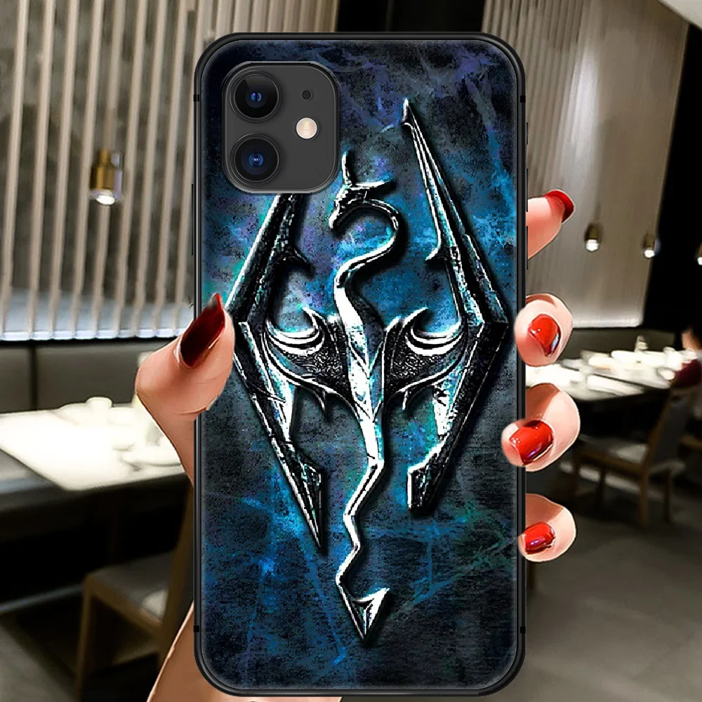 Чехол для телефона Skyrim Dragon Slaying Game чехол IPhone 5 5s se 2 6 6s 7 8 12 Mini Plus X XS XR 11 PRO MAX black Hoesjes |
