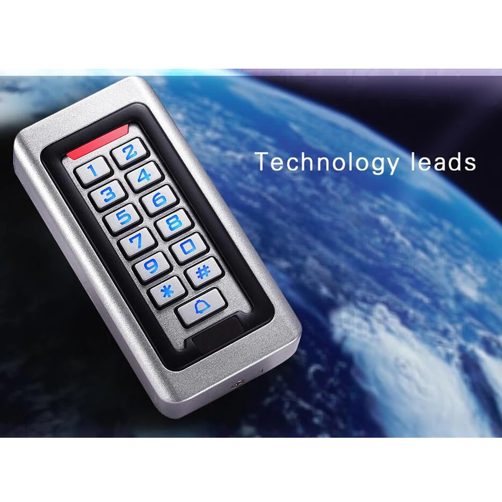 

IP68 Waterproof Backlight 125Khz RFID Card Standalone Access Control Reader Password Keypad 2000 Users Outdoor Lock System