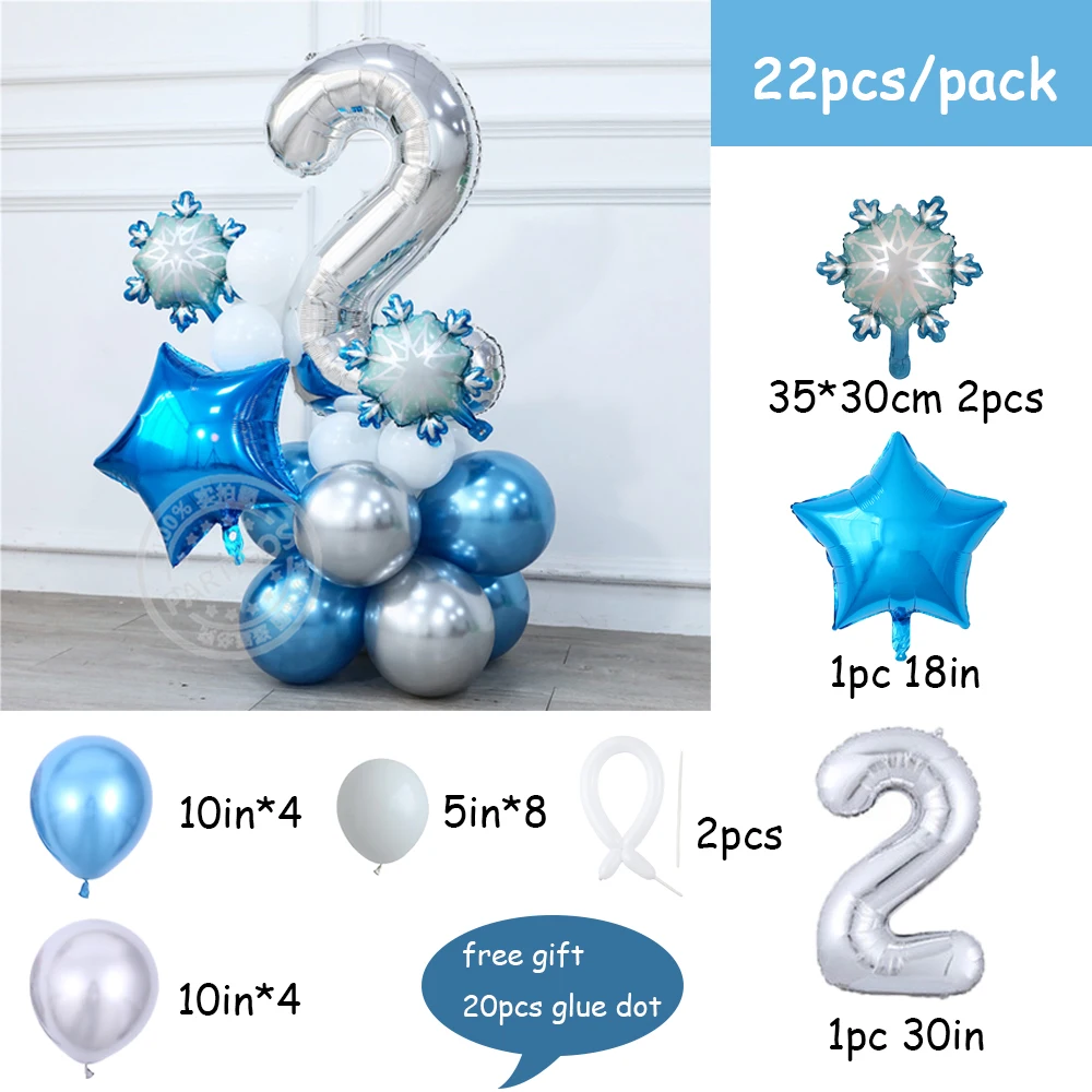22pcs/set Winter Birthday Theme Party Snowflake Balloons Foil Number Ballons Ice snow Party Christams Xmas Globos Decor Supplies 
22pcs/set Winter Birthday Theme Party Snowflake Balloons Foil Number Ballons Ice snow Party Christams Xmas Globos Decor Supplies