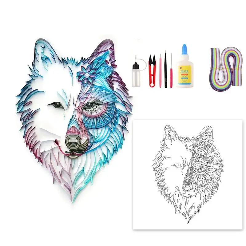 3D Wolf Horse Quilling Paper Paintings Creative Wall Decor DIY Quilling Paper Crafts Gifts Quilling Paper Tools Kits Wholesale
3D Wolf Horse Quilling Paper Paintings Creative Wall Decor DIY Quilling Paper Crafts Gifts Quilling Paper Tools Kits Wholesale