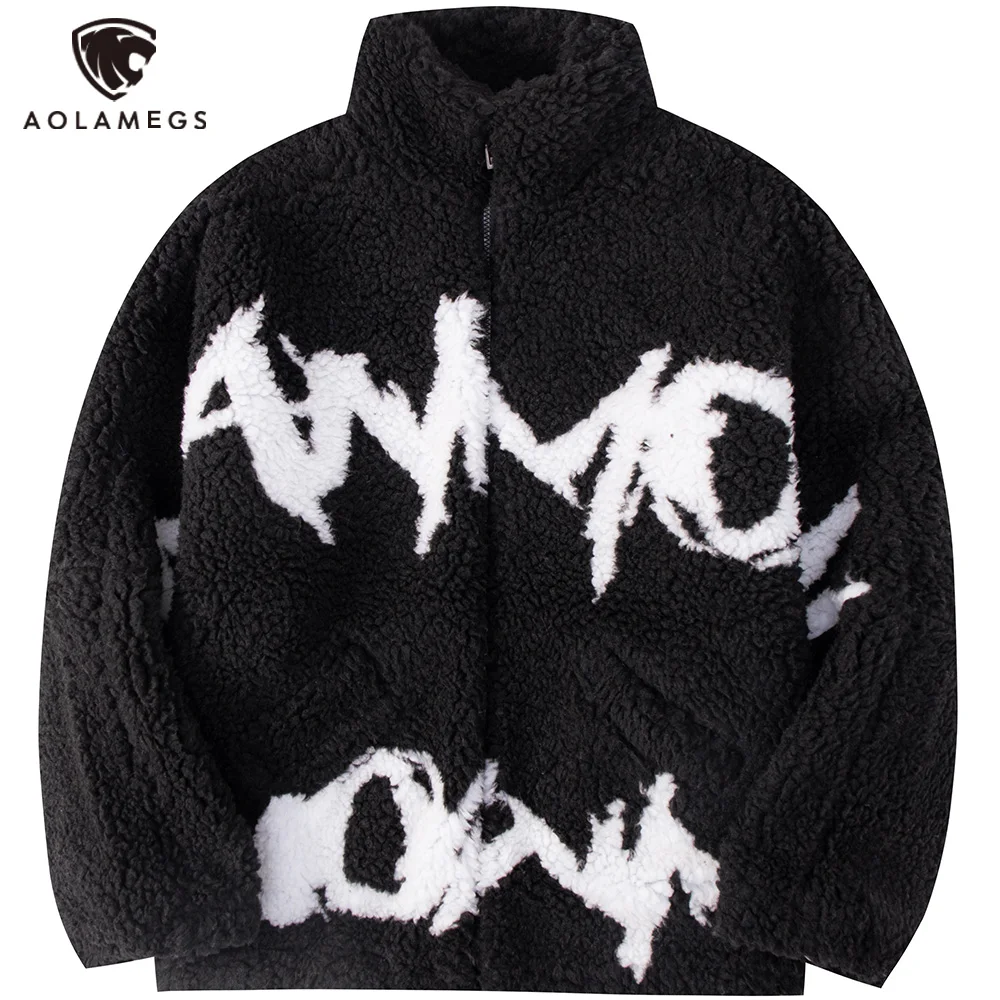 Aolamegs Winter Jacket Men Letter Graffiti Printed Oversized Lambswool Coat Cotton Padded Warm Zipper Jackets Fashion Streetwear
Aolamegs Winter Jacket Men Letter Graffiti Printed Oversized Lambswool Coat Cotton Padded Warm Zipper Jackets Fashion Streetwear
