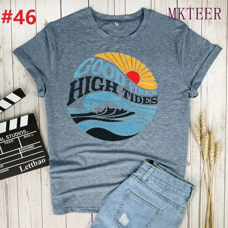 Good Vibes t-shirts with short sleeve tops women 2021 blouses Harajuku Women T-Shirt Print Summer Tops Casual T shirt oversized
Good Vibes t-shirts with short sleeve tops women 2021 blouses Harajuku Women T-Shirt Print Summer Tops Casual T shirt oversized