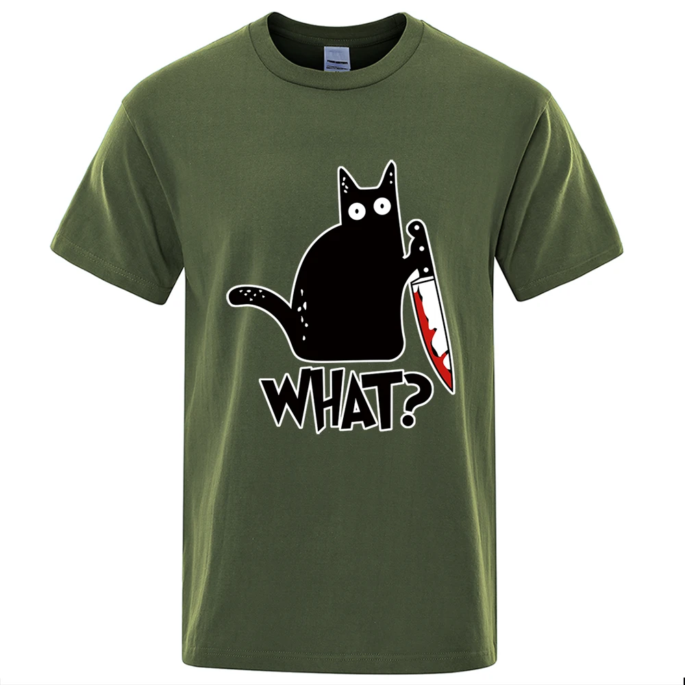 Cartoon Black Cat What Funny Man T-shirts Breathable Cotton Sportswear Harajuku Street Short Sleeve Loose O-Neck Homme T Shirt 
Cartoon Black Cat What Funny Man T-shirts Breathable Cotton Sportswear Harajuku Street Short Sleeve Loose O-Neck Homme T Shirt