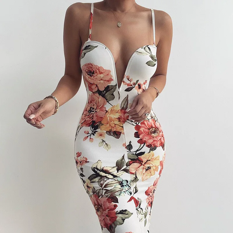 Flower Print Women Strap Midi Dress V Neck Bodycon Black Slit Sexy Elegant Party Club Streetwear 2021 Summer Clothes
Flower Print Women Strap Midi Dress V Neck Bodycon Black Slit Sexy Elegant Party Club Streetwear 2021 Summer Clothes