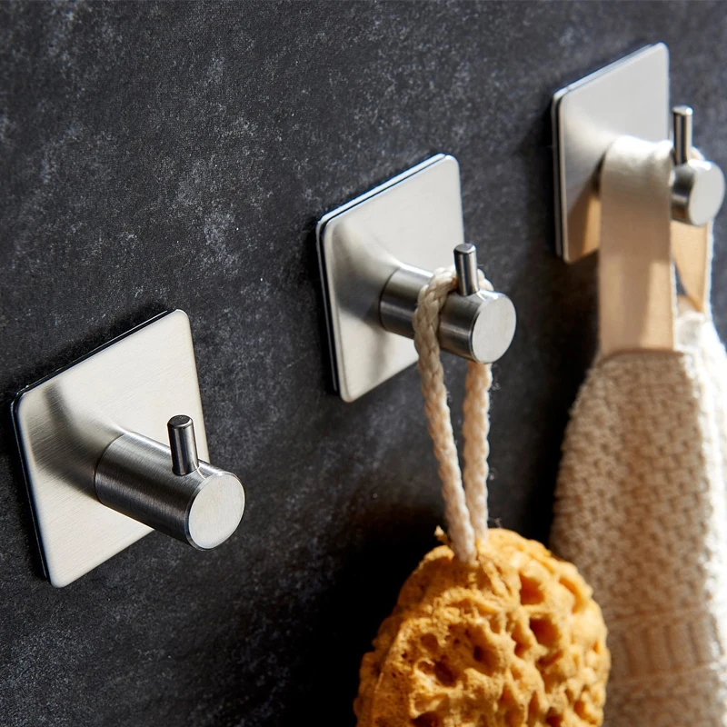 Stainless Steel Robe Hooks Wall Door Clothes Hanger Kitchen Bathroom Rustproof Self Adhesive Towel Hooks Key Holder Wall Hanger
Stainless Steel Robe Hooks Wall Door Clothes Hanger Kitchen Bathroom Rustproof Self Adhesive Towel Hooks Key Holder Wall Hanger