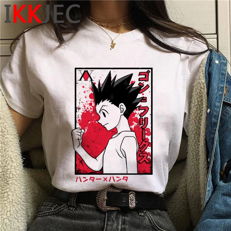 Hunter x hunter killua zoldyck Сапожки в стиле kurapika hxh летний топ с круглым вырезом Мужская