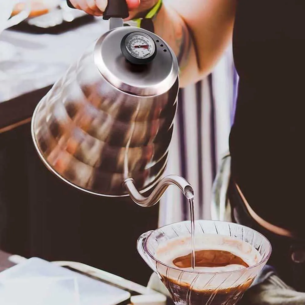 Coffee Portable For Temperature Handheld Stainless Steel Teapot With Thermometer Pot Kettle 
Coffee Portable For Temperature Handheld Stainless Steel Teapot With Thermometer Pot Kettle