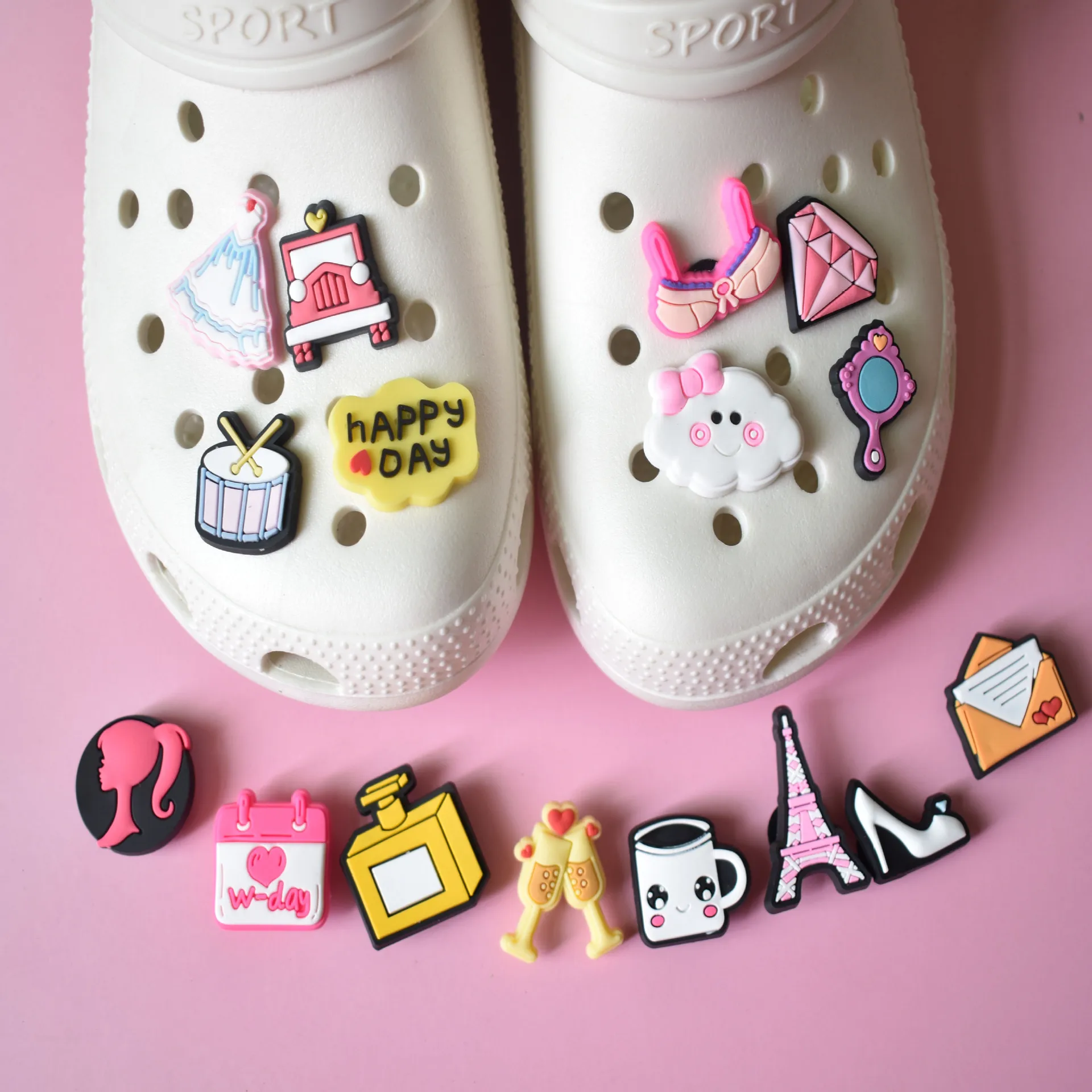 Hot Sale 10/25PCS Mixed Shoe Charms Accessories Black Girl Magic PVC Shoe Decoration for Croc Kids Party X-mas Gifts
Hot Sale 10/25PCS Mixed Shoe Charms Accessories Black Girl Magic PVC Shoe Decoration for Croc Kids Party X-mas Gifts