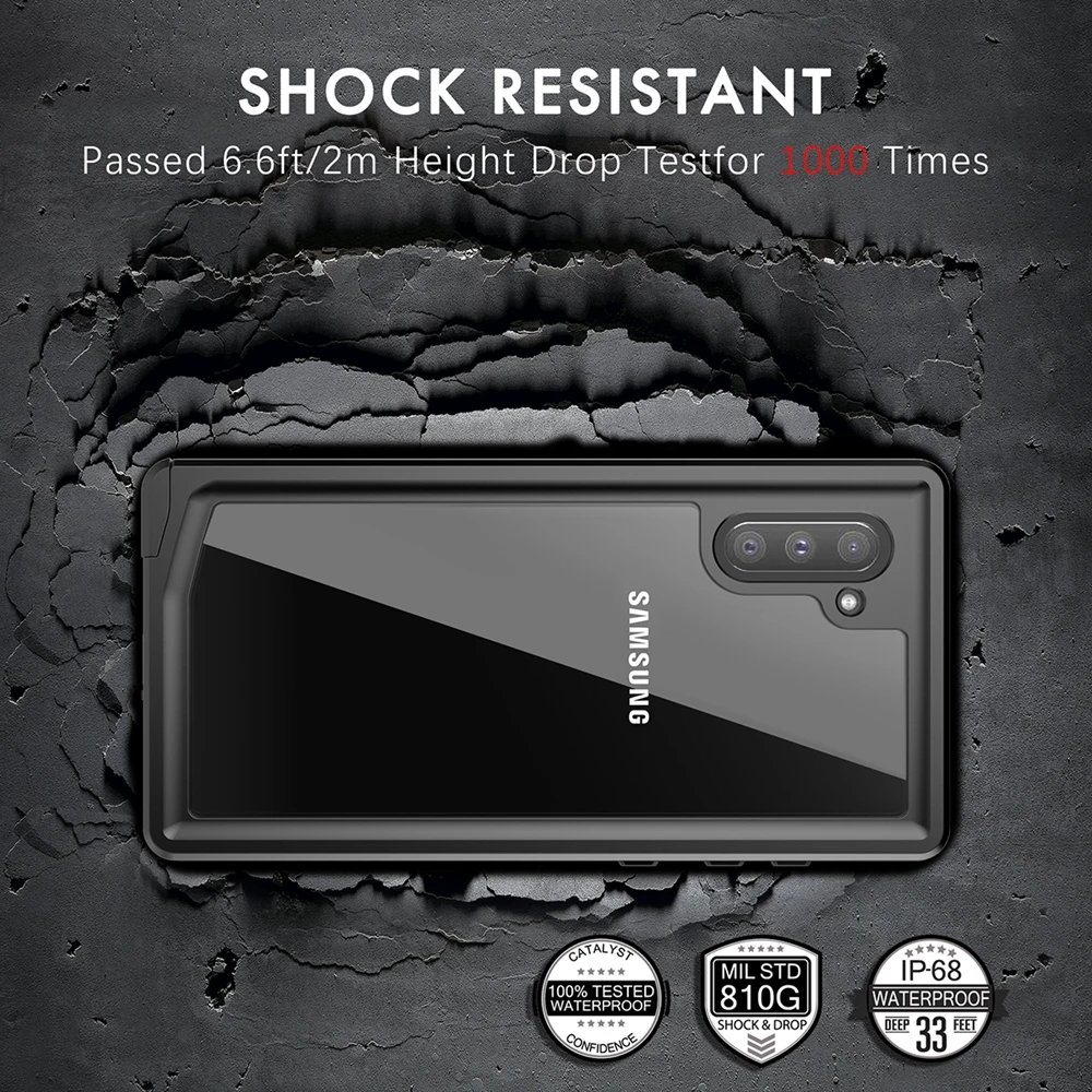 Inkolelo Samsung Galaxy Note10 Waterproof Case Built-in Screen IP68 Full Sealed Shockproof Cover for Swimming Diving Black
Inkolelo Samsung Galaxy Note10 Waterproof Case Built-in Screen IP68 Full Sealed Shockproof Cover for Swimming Diving Black