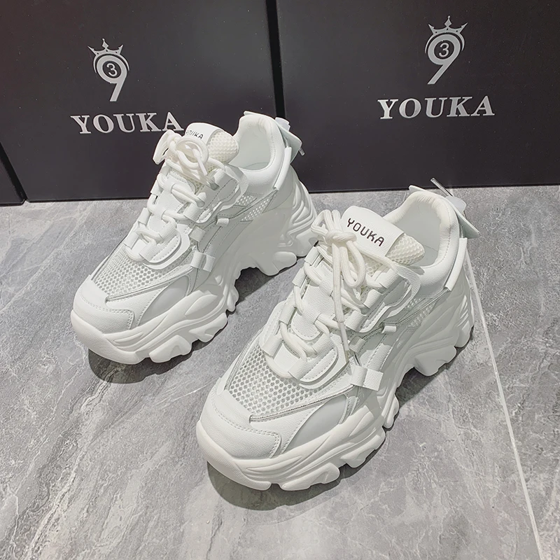 XIXIYIPIN Fashion Mesh Breathable Platform Chunky Women's Sneakers 2021 Summer New Lace-up Coconut Daddy Woman Vulcanize Shoes
XIXIYIPIN Fashion Mesh Breathable Platform Chunky Women's Sneakers 2021 Summer New Lace-up Coconut Daddy Woman Vulcanize Shoes
