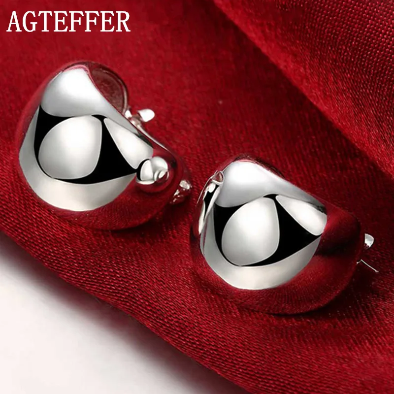 AGTEFFER 925 Sterling Silver 20MM Mini Round Ball Earrings For Women Fashion Simple Statement Gift Jewelry Dropshipping
AGTEFFER 925 Sterling Silver 20MM Mini Round Ball Earrings For Women Fashion Simple Statement Gift Jewelry Dropshipping