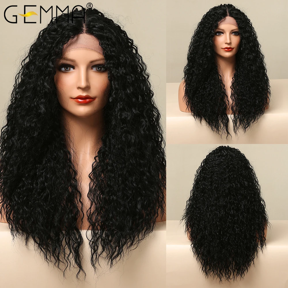 GEMMA Long Deep Kinky Curly Lace Front Synthetic Wigs for Black Women Cosplay Party Daily Natural Middle Part Black Lace Wig
GEMMA Long Deep Kinky Curly Lace Front Synthetic Wigs for Black Women Cosplay Party Daily Natural Middle Part Black Lace Wig
