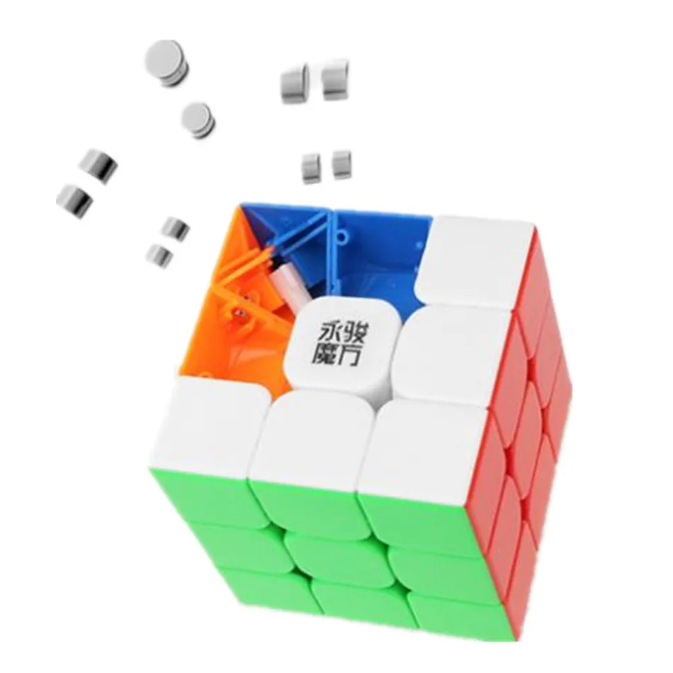 Оригинальный Куб Yongjun Yulong V2 м 3x3x3 Магнитная Магический кубик профессиональная YJ 2