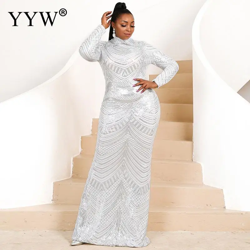 Cool Space-age Futurism Plus Size Long Evening Dress Sequins Silver White Glitter High Neck Long Sleeve Mwemaid Cocktail Dresses
Cool Space-age Futurism Plus Size Long Evening Dress Sequins Silver White Glitter High Neck Long Sleeve Mwemaid Cocktail Dresses