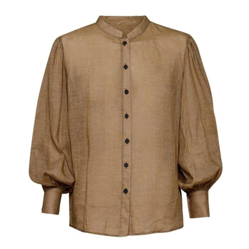 Lantern Long Sleeve Women's Shirt Pure Cotton Single Breasted Solid Women shirts Ladies Tops Summer Autumn Casual Female Top
Lantern Long Sleeve Women's Shirt Pure Cotton Single Breasted Solid Women shirts Ladies Tops Summer Autumn Casual Female Top