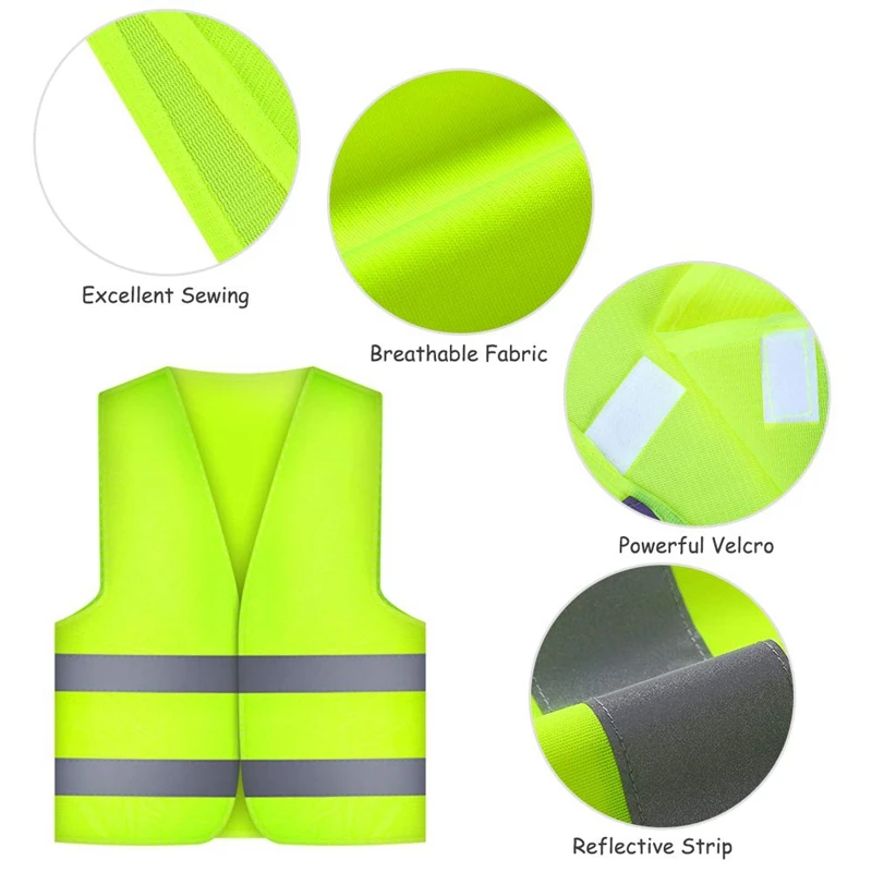4 Pcs. Safety Vests Car Puncture Vest Safety Vest, Safety Warning Vest En 471 with 360 Degree Reflective Stripes and Buckle, Sta
4 Pcs. Safety Vests Car Puncture Vest Safety Vest, Safety Warning Vest En 471 with 360 Degree Reflective Stripes and Buckle, Sta