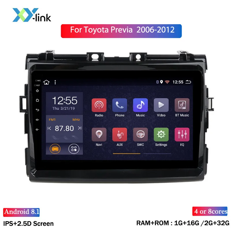 Автомобильный мультимедийный плеер на платформе Android, система GPS-навигации для Toyota Previa 2006-2012, радио, стерео, Bt, разъем 2 Din, Dvd 
Автомобильный мультимедийный плеер на платформе Android, система GPS-навигации для Toyota Previa 2006-2012, радио, стерео, Bt, разъем 2 Din, Dvd