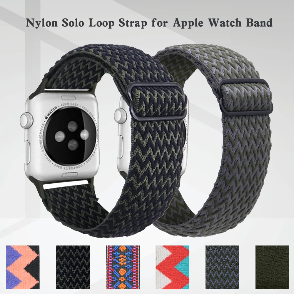 Sport Strap For Apple Watch Band Series 6 SE 5 4 3 Nylon Bracelet Solo Loop Watchband For Iwatch 40mm 44mm 42mm 38mm Wristband
Sport Strap For Apple Watch Band Series 6 SE 5 4 3 Nylon Bracelet Solo Loop Watchband For Iwatch 40mm 44mm 42mm 38mm Wristband