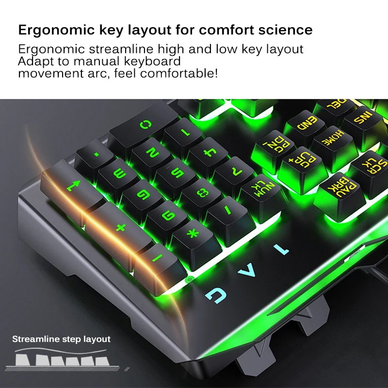 Gaming Keyboard Gaming Mechanical Keyboard Feeling RGB LED Backlit Gamer Keyboard USB Wired Keyboard for Game PC Laptop Computer 
Gaming Keyboard Gaming Mechanical Keyboard Feeling RGB LED Backlit Gamer Keyboard USB Wired Keyboard for Game PC Laptop Computer