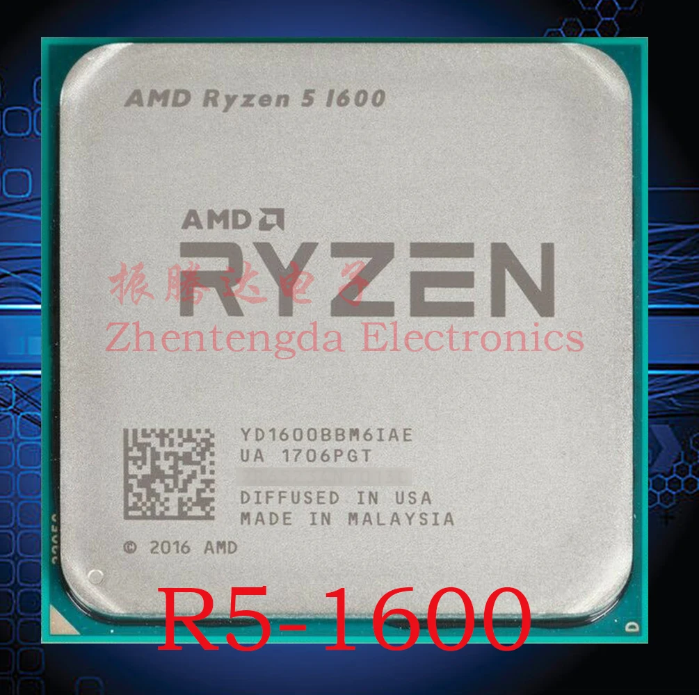 AMD Ryzen 5 1600 CPU 3.2GHz L3-12MB 6 Core 12 Threads Socket AM4 R5-1600 CPU Processor
AMD Ryzen 5 1600 CPU 3.2GHz L3-12MB 6 Core 12 Threads Socket AM4 R5-1600 CPU Processor
