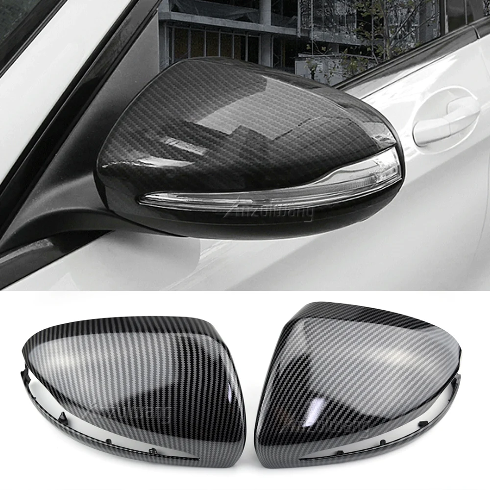 

Carbon Fiber Look Door Mirror Cap Covers for Mercedes B C E S CLS GLA GLB GLC W205 W247 H247 X247 X253 C253 W222 C217 W213 C257