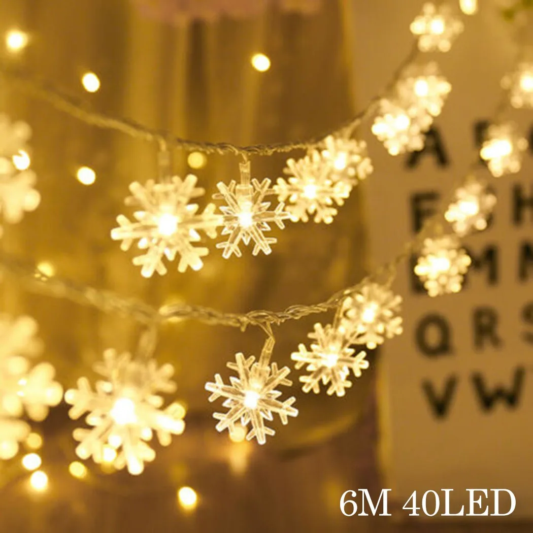 Snowflake String Lights 6M 40LED Waterproof Christmas Lights For Garden Wedding Home Indoor Outdoor Party Decor 2022 New Year
Snowflake String Lights 6M 40LED Waterproof Christmas Lights For Garden Wedding Home Indoor Outdoor Party Decor 2022 New Year