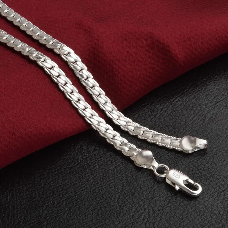 New 5mm Fashion Chain S925 Silver color Necklace Pendant Men's Jewelry Hot Sale Side Necklace
New 5mm Fashion Chain S925 Silver color Necklace Pendant Men's Jewelry Hot Sale Side Necklace
