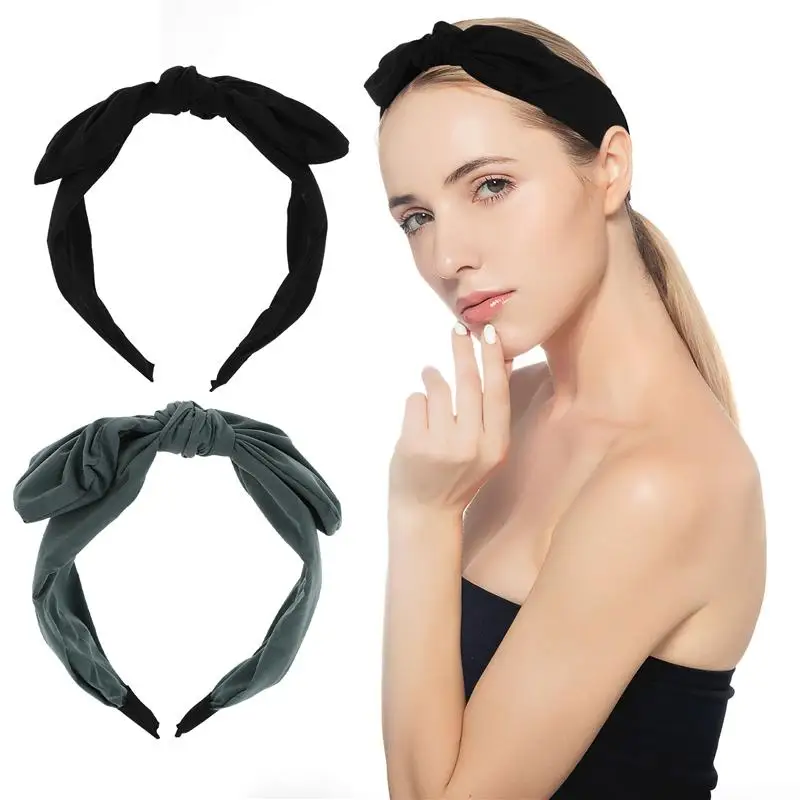 2Pcs Knotted Big Bow Headbands Wide Hairband Headpiece for Women Girls Teens 
2Pcs Knotted Big Bow Headbands Wide Hairband Headpiece for Women Girls Teens