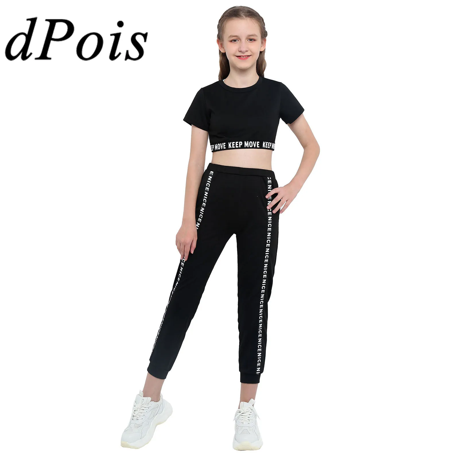 Kids Tracksuit Girls Ballet Gymnastics Outfits Sportwear Letter Printed Short Sleeves Crop Top with Leggings 2pcs Children Sets
Kids Tracksuit Girls Ballet Gymnastics Outfits Sportwear Letter Printed Short Sleeves Crop Top with Leggings 2pcs Children Sets