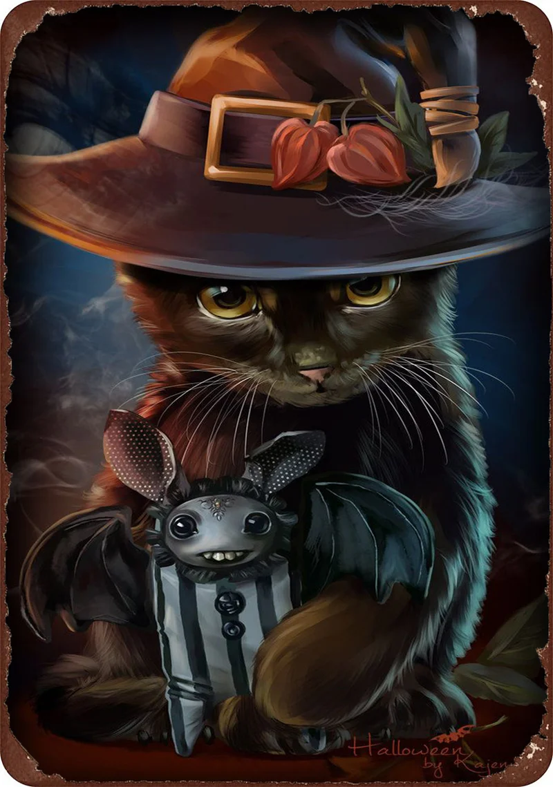 Металлический жестяной ретро знак в винтажном стиле, Хэллоуин, кошка, искусственная фантазия, волшебное заклинание, новинка, металлический ...
Металлический жестяной ретро знак в винтажном стиле, Хэллоуин, кошка, искусственная фантазия, волшебное заклинание, новинка, металлический ...