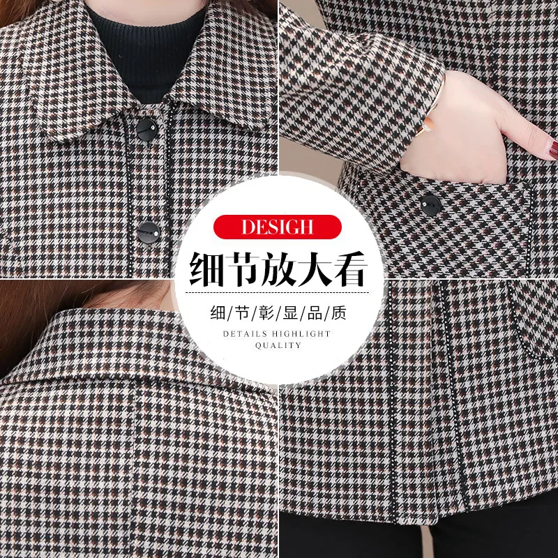 New Arrival Women Enland style Plaid Notched Long Sleeve Single Button Short Jacket Office Lady Elegant Fashion Short Casual Top
New Arrival Women Enland style Plaid Notched Long Sleeve Single Button Short Jacket Office Lady Elegant Fashion Short Casual Top