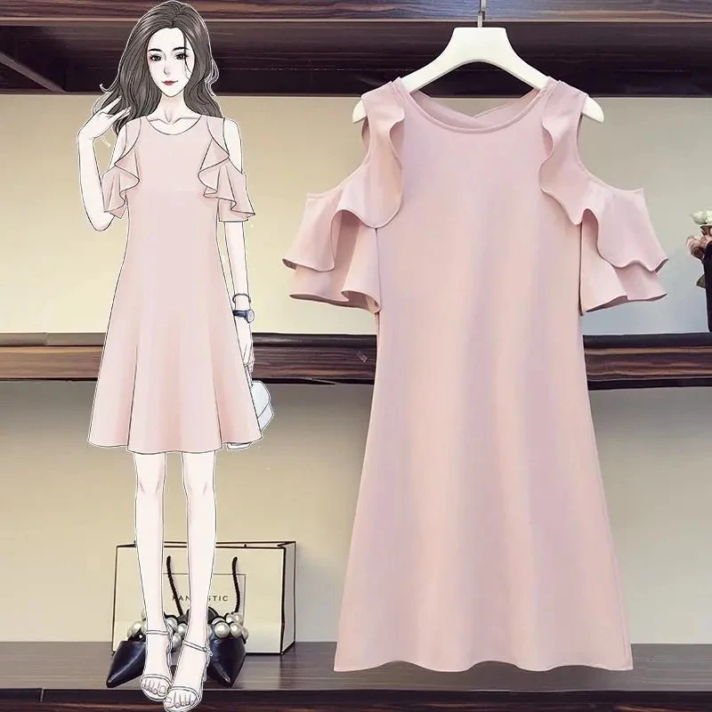 Large size ruffled off-shoulder dress women 2021 summer new Korean style fashion design open back loose casual mini dress
Large size ruffled off-shoulder dress women 2021 summer new Korean style fashion design open back loose casual mini dress