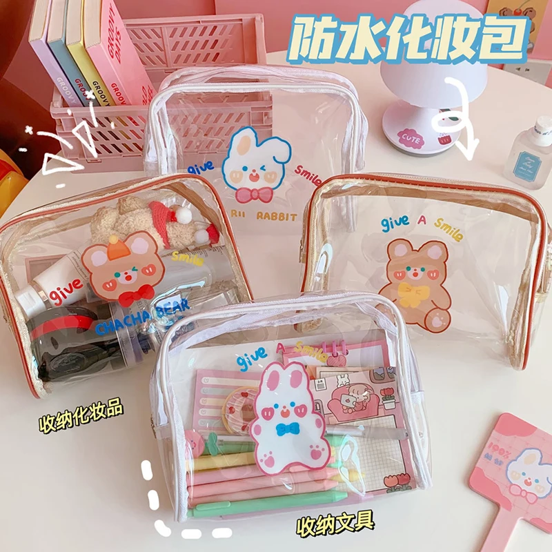 Original Transparent Cosmetic Bag Girl Bear Large Capacity Waterproof Organizer Beauty Bags Cute Travel Makeup Wash Kits Bag 21
Original Transparent Cosmetic Bag Girl Bear Large Capacity Waterproof Organizer Beauty Bags Cute Travel Makeup Wash Kits Bag 21