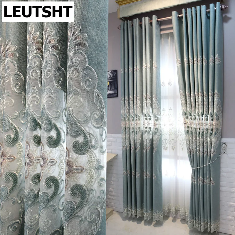 European-style Curtains for Living Dining Room Bedroom High-end AtmosphericHollow Embroidered Luxury Curtains Customization
European-style Curtains for Living Dining Room Bedroom High-end AtmosphericHollow Embroidered Luxury Curtains Customization