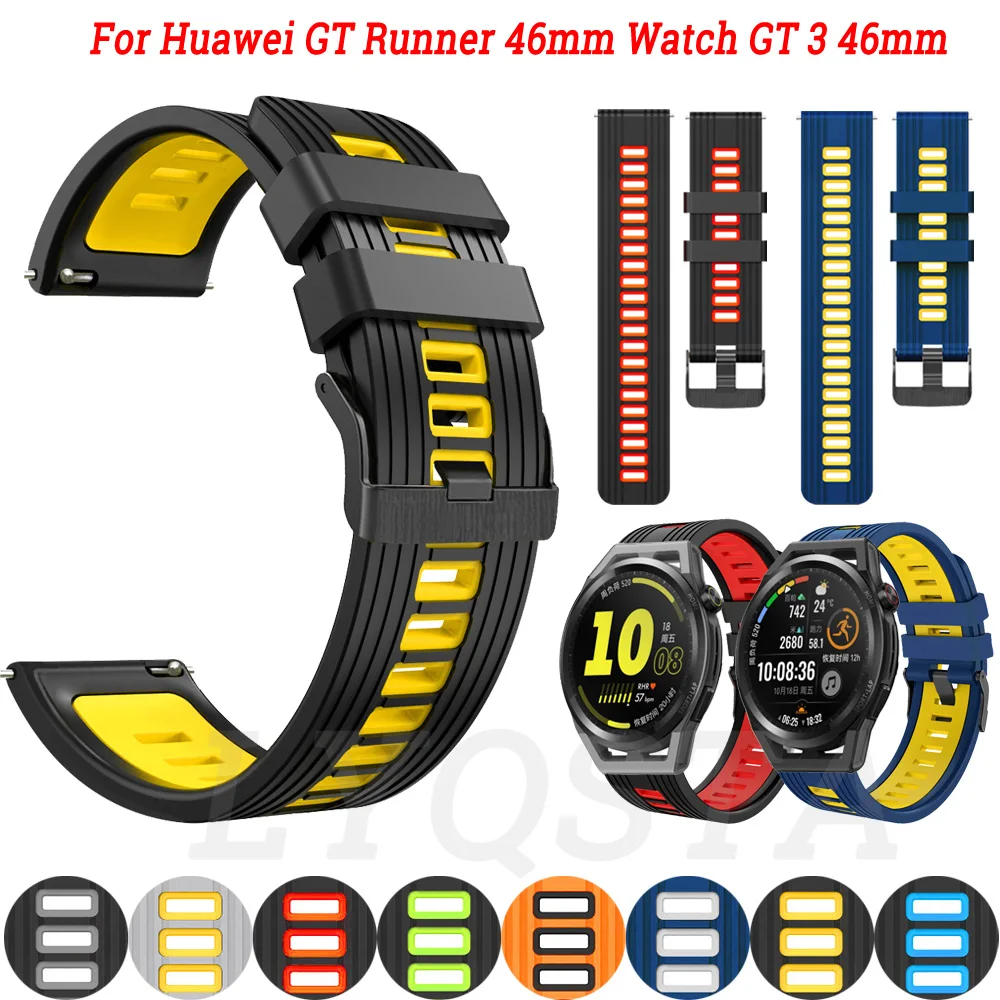 Silicone Wrist Strap For Huawei Watch GT 3 46mm/GT2 46mm Smartwatch Watchband For Huawei WATCH GT Runner/GTR 2 eSIM Correa Strap
Silicone Wrist Strap For Huawei Watch GT 3 46mm/GT2 46mm Smartwatch Watchband For Huawei WATCH GT Runner/GTR 2 eSIM Correa Strap