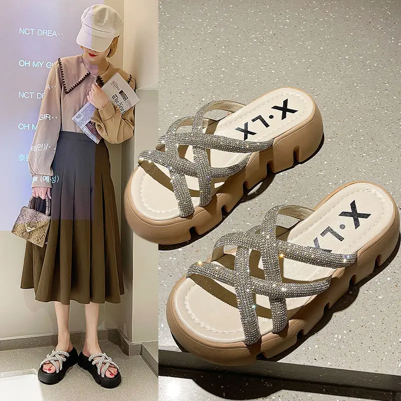 Women's Outdoor Slippers Summer 2021 New Cross Thick Bottom Fashion All-Matching Fairy Style Seaside Beach Shoes
Women's Outdoor Slippers Summer 2021 New Cross Thick Bottom Fashion All-Matching Fairy Style Seaside Beach Shoes